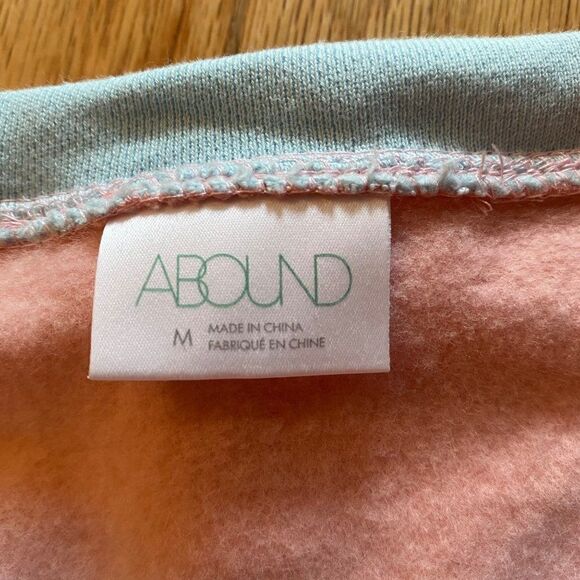 NWOT Abound women's multicolor raw hem cotton cropped pullover sweater sz medium - Picture 9 of 9